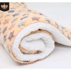 Cute Cat Blankets Dog Pet Mat (Option: Beige starry sky-S50x30)